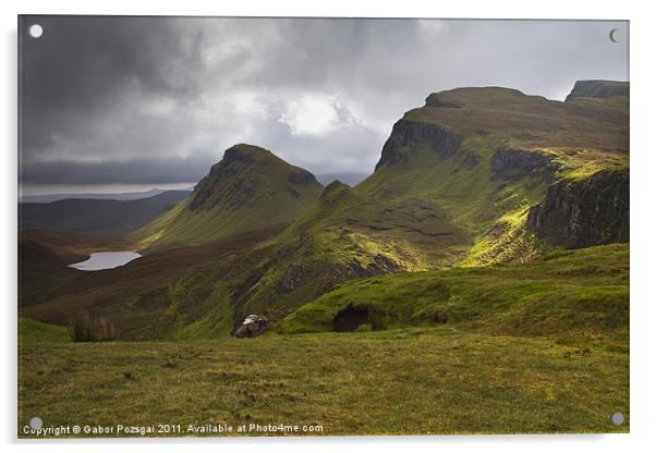 The Quiraing, Isle of Skye, Scotland Acrylic by Gabor Pozsgai