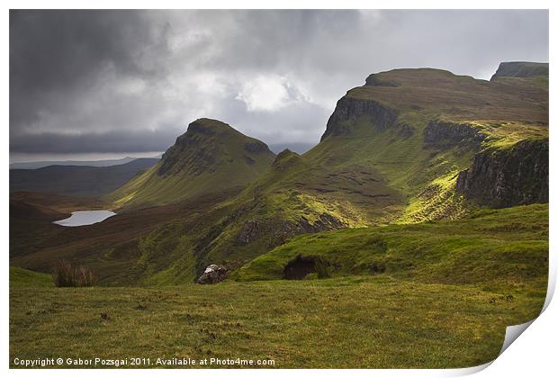 The Quiraing, Isle of Skye, Scotland Print by Gabor Pozsgai