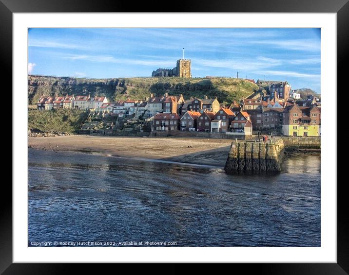 Old Whitby Framed Mounted Print by Rodney Hutchinson