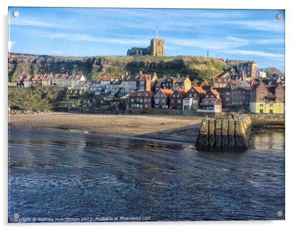 Old Whitby Acrylic by Rodney Hutchinson