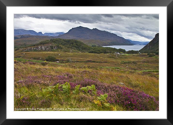 View of the Gruinard bay Framed Mounted Print by Gabor Pozsgai