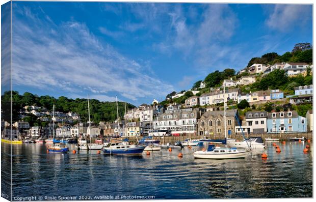 Early morning view of West Looe  Canvas Print by Rosie Spooner