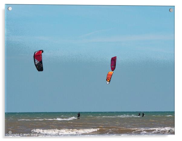 Kitesurf Trio. Acrylic by Mark Ward