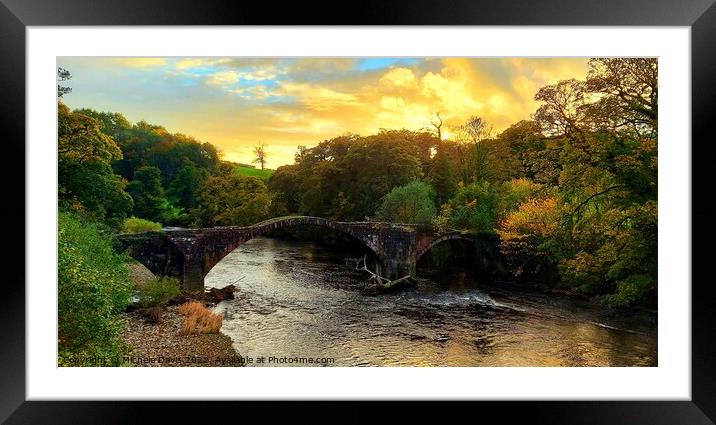 Cromwell's Bridge, Ribble Valley Framed Mounted Print by Michele Davis