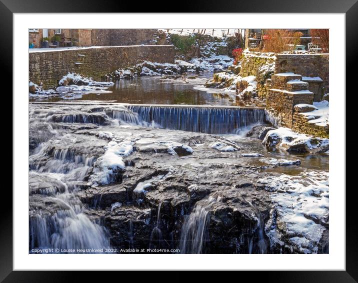 Hawes waterfall on Gayle Beck, Wensleydale, Yorkshire Dales Framed Mounted Print by Louise Heusinkveld