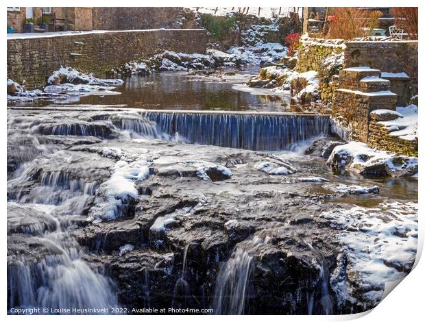 Hawes waterfall on Gayle Beck, Wensleydale, Yorkshire Dales Print by Louise Heusinkveld