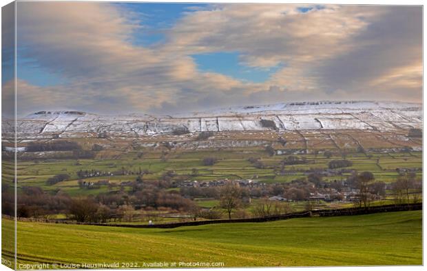 Hawes from Simonstone, Yorkshire Dales National Park Canvas Print by Louise Heusinkveld