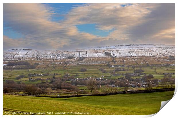 Hawes from Simonstone, Yorkshire Dales National Park Print by Louise Heusinkveld