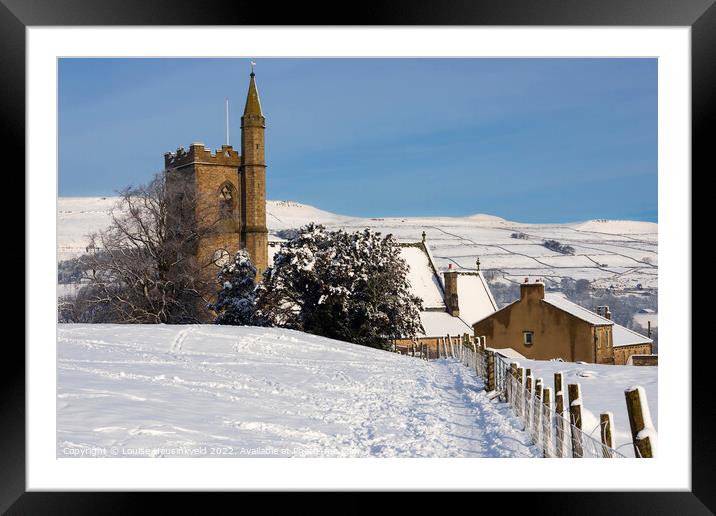 St Margaret's Church, Hawes, Wensleydale, Yorkshire Dales Framed Mounted Print by Louise Heusinkveld