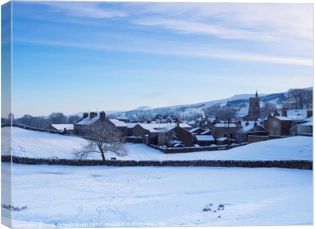 Winter in Hawes, Wensleydale, Yorkshire Dales National Park Canvas Print by Louise Heusinkveld