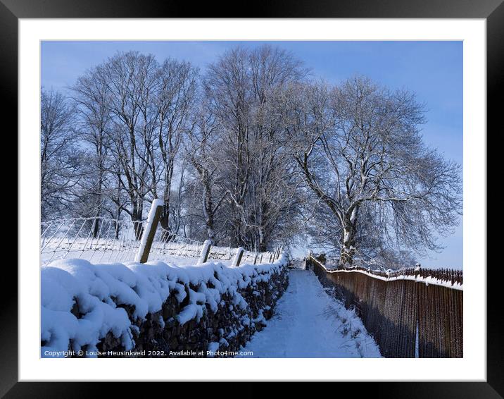 Footpath, St Margaret's Church, Hawes, Wensleydale Framed Mounted Print by Louise Heusinkveld