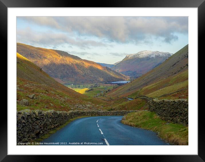 Kirkstone Pass and Brotherswater, Lake District National Park Framed Mounted Print by Louise Heusinkveld