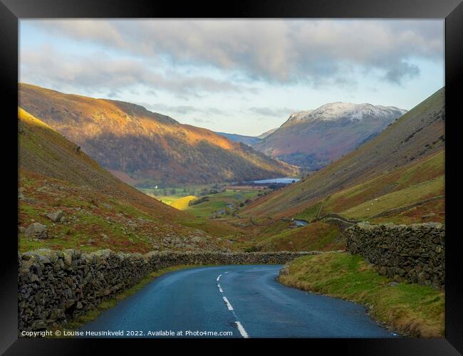 Kirkstone Pass and Brotherswater, Lake District National Park Framed Print by Louise Heusinkveld
