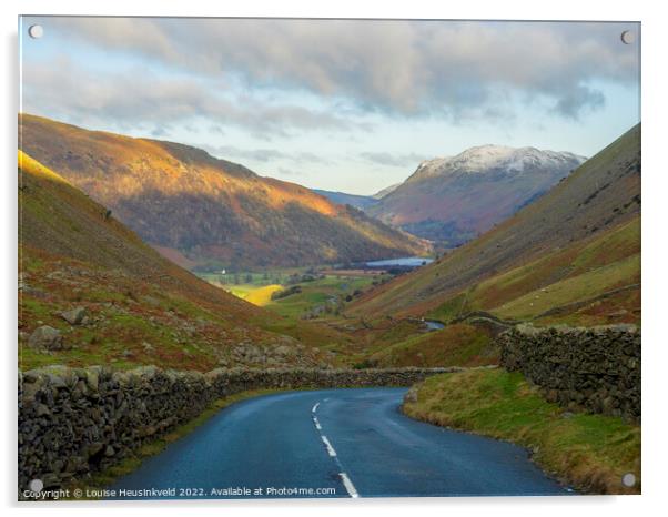 Kirkstone Pass and Brotherswater, Lake District National Park Acrylic by Louise Heusinkveld