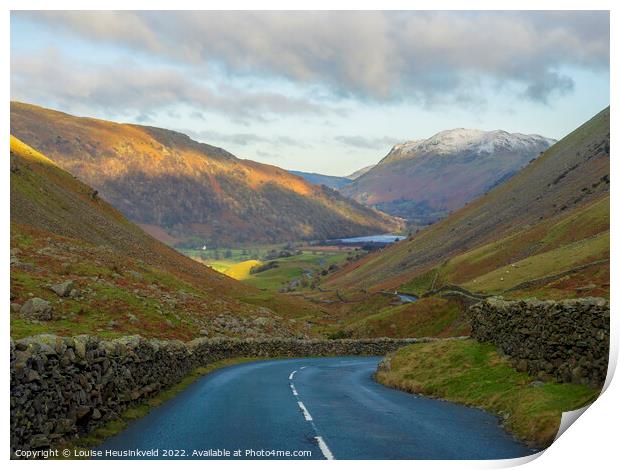 Kirkstone Pass and Brotherswater, Lake District National Park Print by Louise Heusinkveld