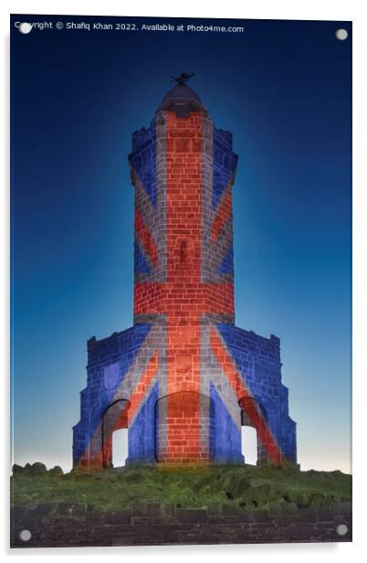 Darwen/Jubilee Tower, Lancashire - Light Painted with the Union Jack Acrylic by Shafiq Khan