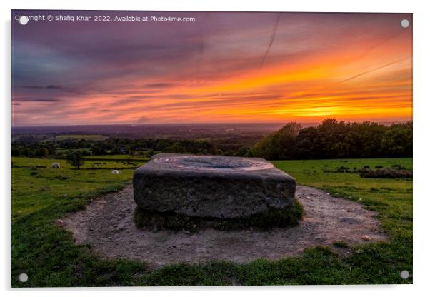 Evening Sky from Wainwright Monument (Pleasington  Acrylic by Shafiq Khan