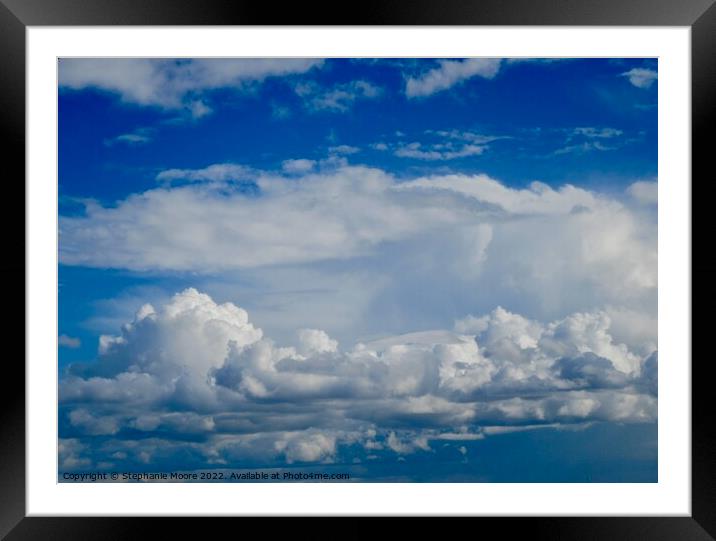 Cloud formations Framed Mounted Print by Stephanie Moore
