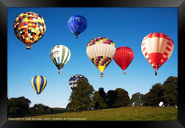 All ballons together Framed Print by Holly Burgess