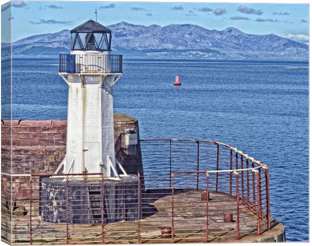 Lighthouse at Ardrossan abstract Canvas Print by Allan Durward Photography