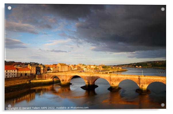 Old Bridge, Berwick-upon Tweed, Northumberland, UK Acrylic by Geraint Tellem ARPS