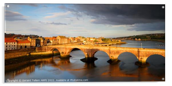 Old Bridge, Berwick-upon Tweed, Northumberland, UK Acrylic by Geraint Tellem ARPS