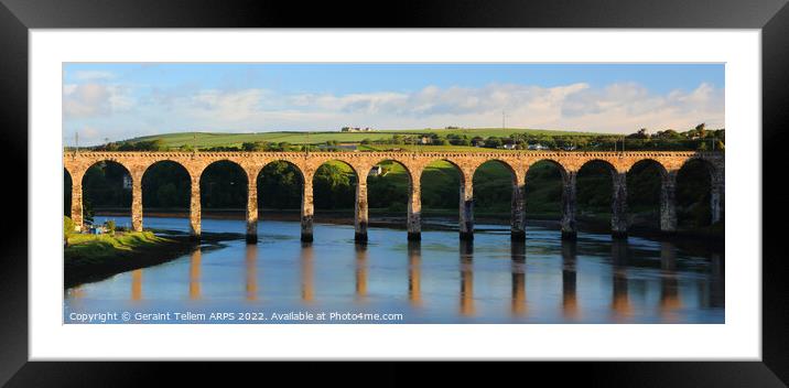 Royal Border Bridge, Berwick-upon-Tweed, Northumberland, England, UK Framed Mounted Print by Geraint Tellem ARPS