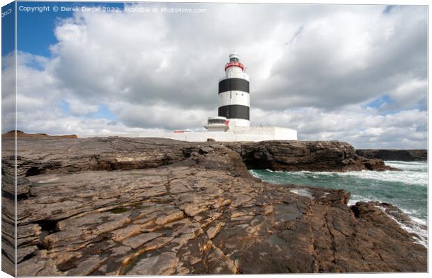 Hook Head Lighthouse, Co Wexford, Ireland  Canvas Print by Derek Daniel