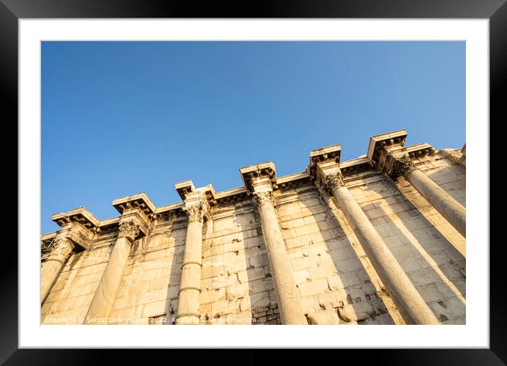 Hadrian's Library archaeological site in Athens, Greece Framed Mounted Print by Sergio Delle Vedove
