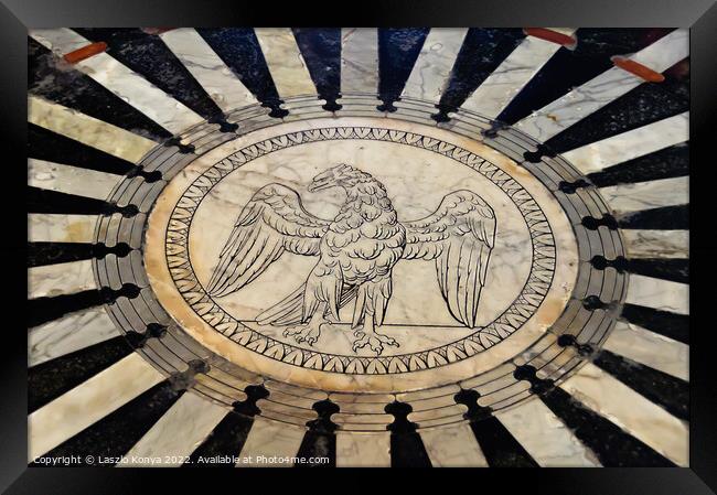 Imperial Eagle - Siena Framed Print by Laszlo Konya