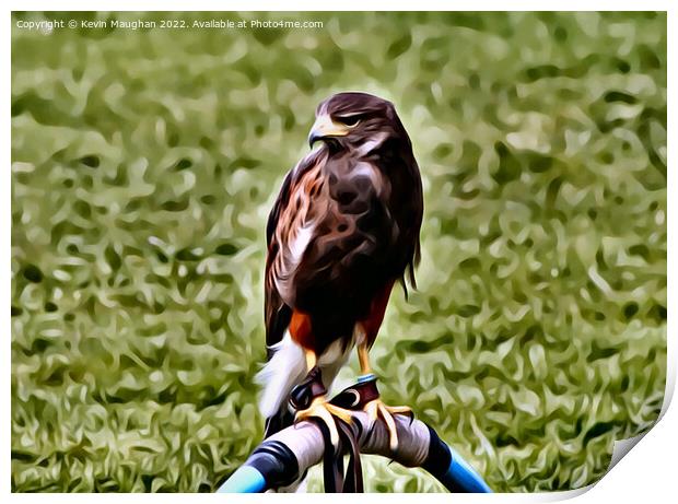The Common Buzzard (Digital Art Version) Print by Kevin Maughan