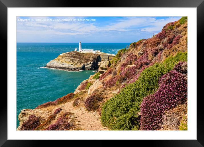 South Stack Anglesey Wales Outdoor Framed Mounted Print by Pearl Bucknall