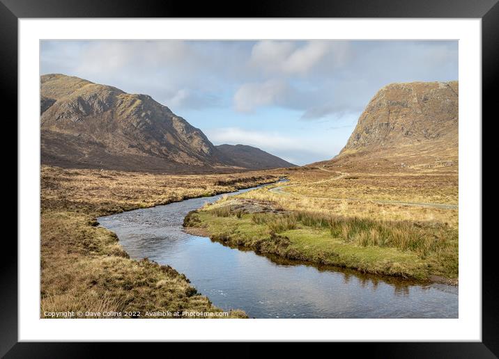 River Abhainn Mhiabhaig in Glen Mhiabhaig on the Isle of Harris Framed Mounted Print by Dave Collins