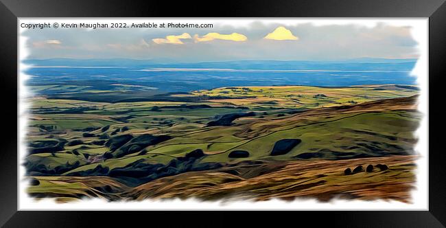 Looking Over The Landscape (Digital Art Version) Framed Print by Kevin Maughan