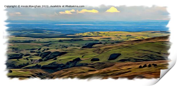 Looking Over The Landscape (Digital Art Version) Print by Kevin Maughan