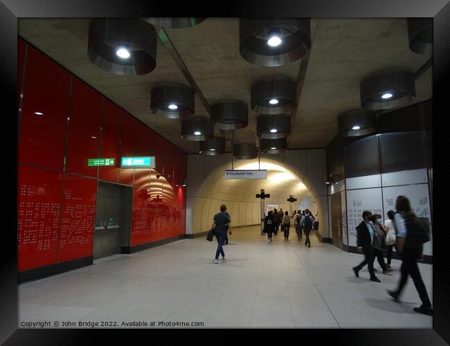 Tottenham Court Road Station Framed Print by John Bridge