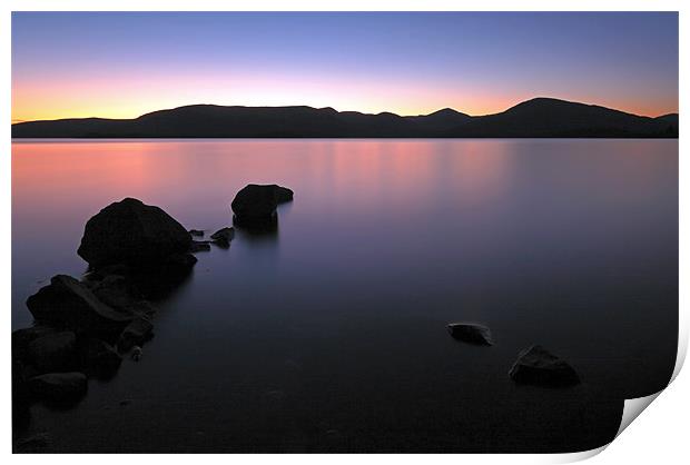 Loch Lomond Sunset Print by Grant Glendinning