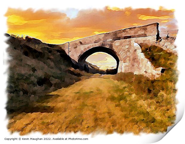 Bridge On The Way To Tan Hill (Digital Art Version) Print by Kevin Maughan