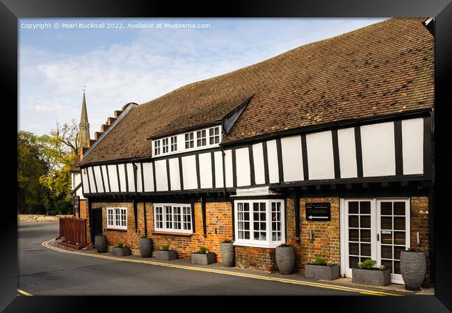 English Architecture Timbered Building England Framed Print by Pearl Bucknall