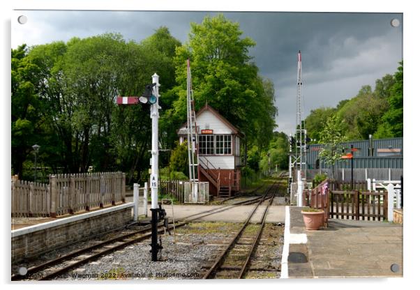 Alston Station, South Tynedale Railway Acrylic by Peter Wiseman