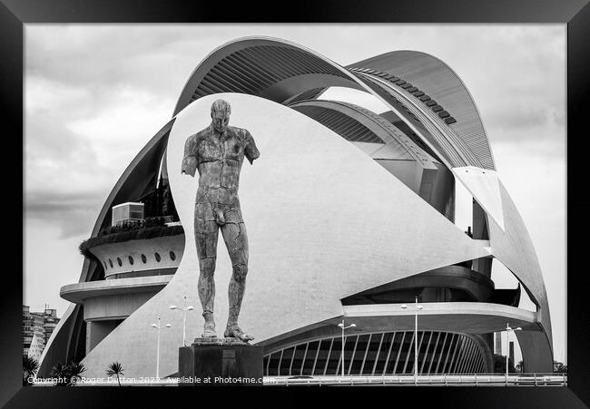 Majestic Sculpture in Valencia 2 Framed Print by Roger Dutton