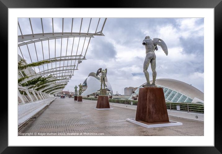 Majestic sculptures in Valencia 1 Framed Mounted Print by Roger Dutton