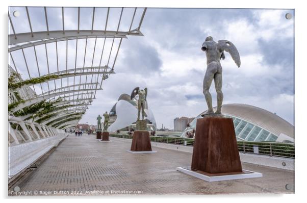 Majestic sculptures in Valencia 1 Acrylic by Roger Dutton