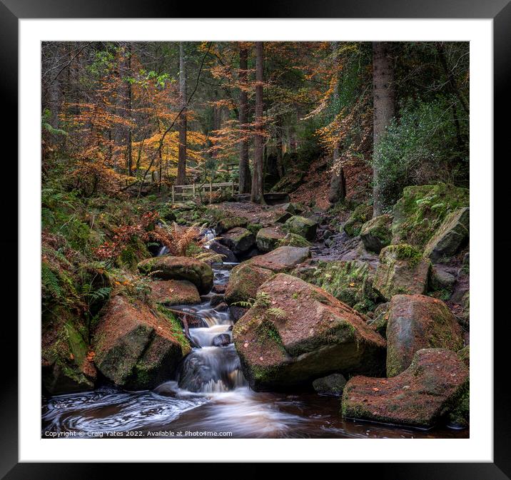 Autumn in Wyming Brook Nature Reserve. Framed Mounted Print by Craig Yates