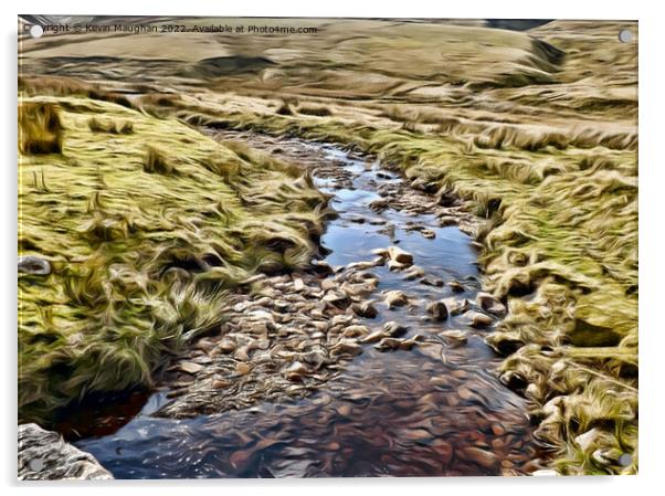 A View From The Pennine Way (Digital Art Version) Acrylic by Kevin Maughan