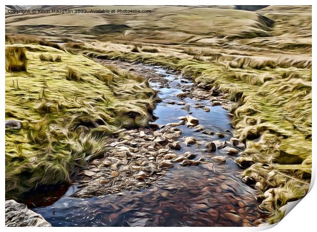 A View From The Pennine Way (Digital Art Version) Print by Kevin Maughan