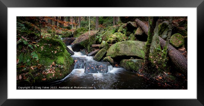Autumn Wyming Brook Nature Reserve. Framed Mounted Print by Craig Yates