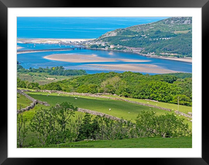 barmouth estuary Framed Mounted Print by chris hyde