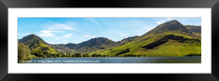 Buttermere Panoramic Framed Mounted Print by Craig Yates