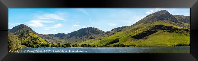 Buttermere Panoramic Framed Print by Craig Yates